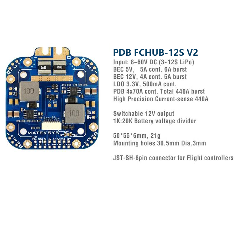 Matek System XCLASS PDB FCHUB- - đánh giá và giá Drone Power Distribution Board