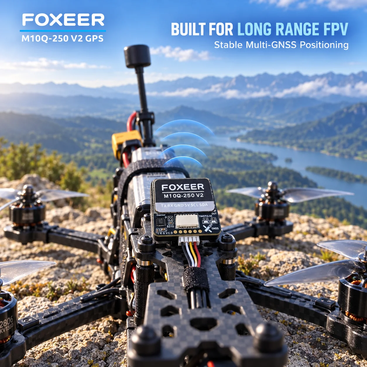 FOXEER M10Q-250 V2 GPS Module  - đánh giá và giá Drone Compass